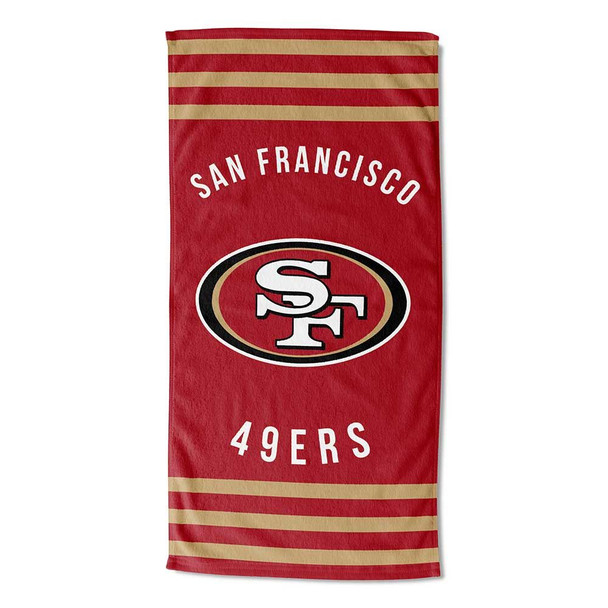 San Francisco 49ers NFL Stripes Beach Towel