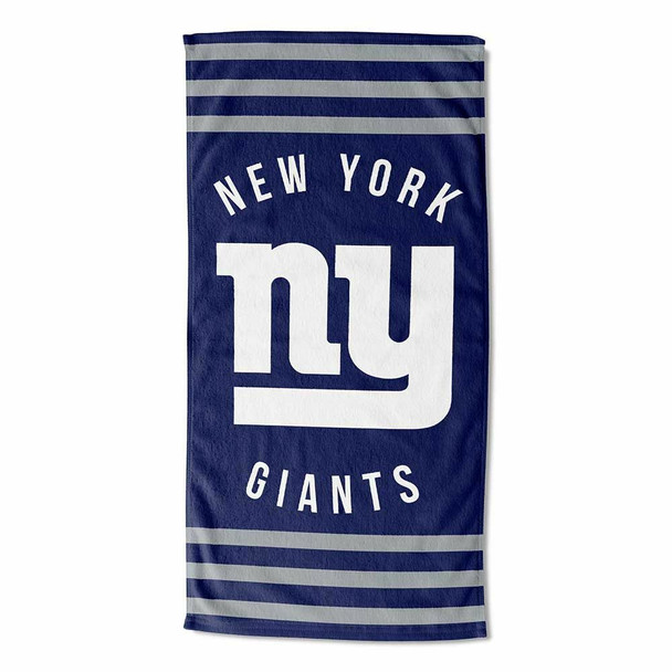 New York Giants NFL Stripes Beach Towel