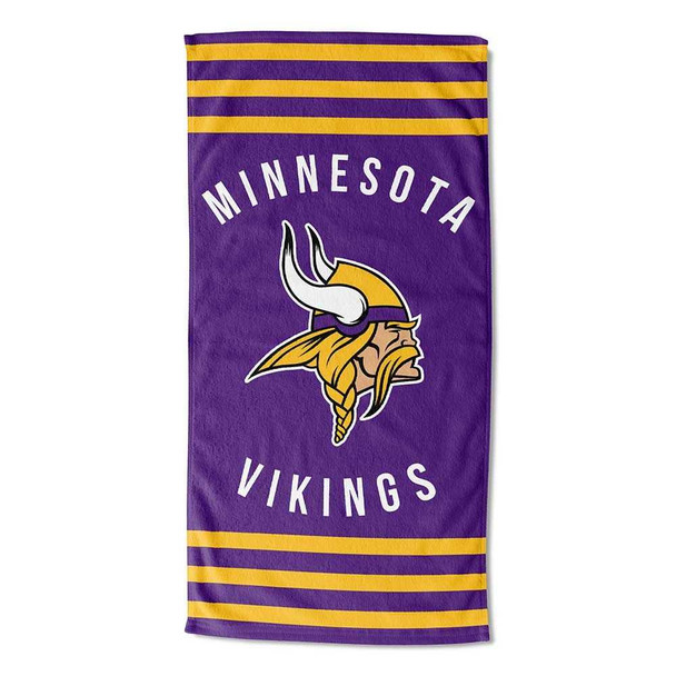 Minnesota Vikings NFL Stripes Beach Towel