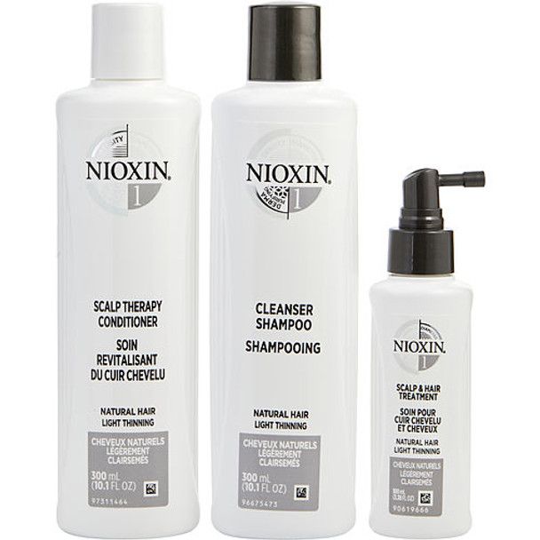 Nioxin By Nioxin Set-3 Piece Maintenance Kit System 1 With Cleanser 10.1 Oz & Scalp Therapy 10.1 Oz & Scalp Treatment 3.38 Oz