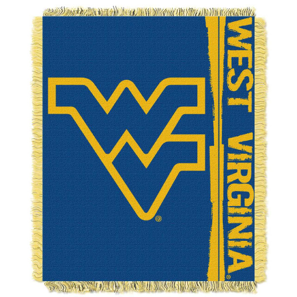 West Virginia Mountaineers Double Play Woven Jacquard Throw