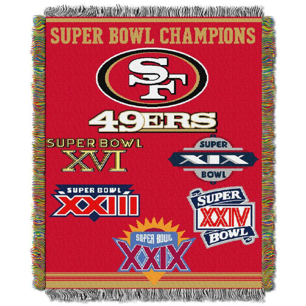 San Francisco 49ers NFL Commemorative Woven Tapestry Throw
