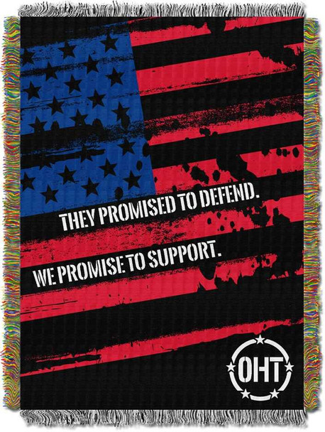 Operation Hat Trick Full Color Pride Woven Tapestry Throw Blanket