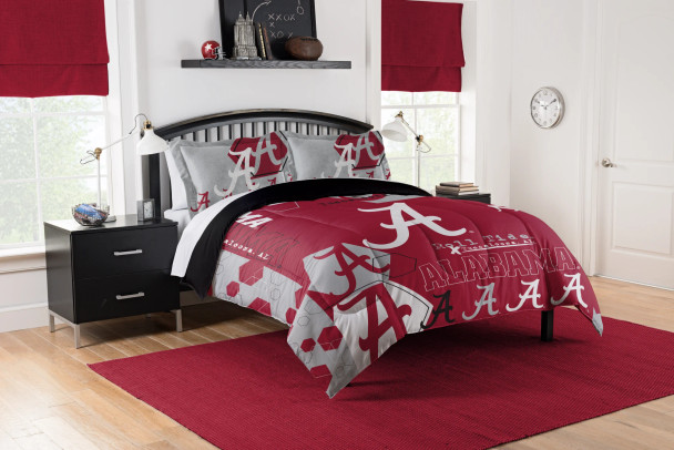 Alabama Crimson Tide 'Hexagon' Full/Queen Comforter & Sham Set