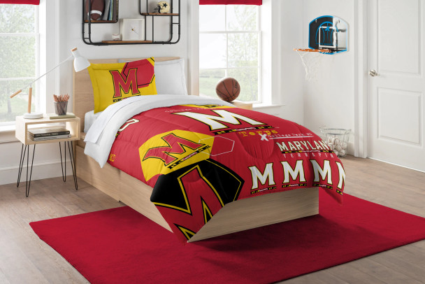 Maryland Terrapins 'Hexagon' Twin Comforter and Sham Set
