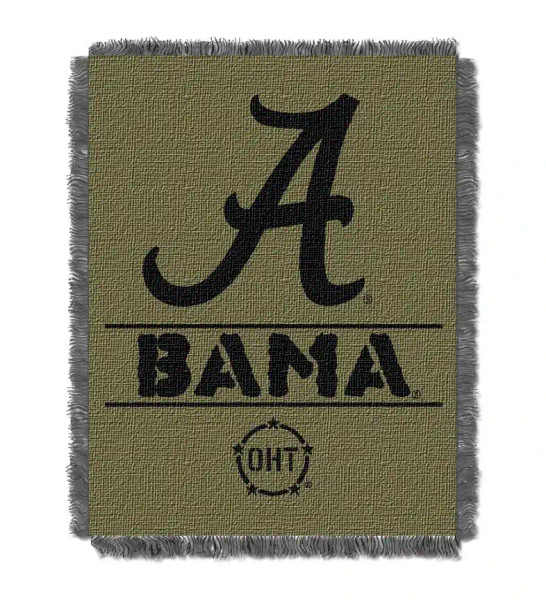 Alabama Crimson Tide OHT Rank Woven Jacquard Throw Blanket