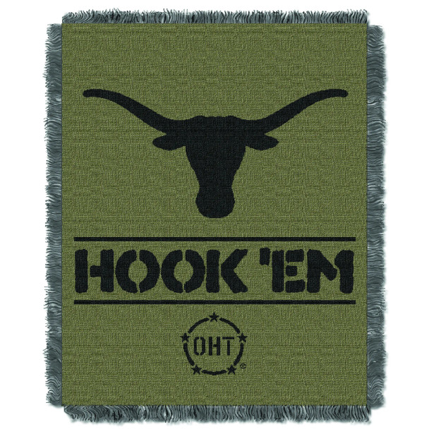 Texas Longhorns OHT Rank Woven Jacquard Throw Blanket