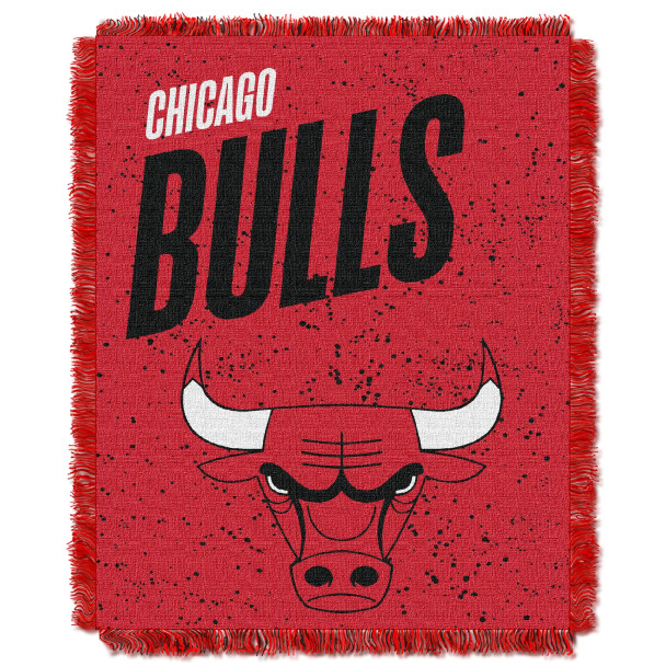 Chicago Bulls NBA Headliner Woven Jacquard Throw Blanket