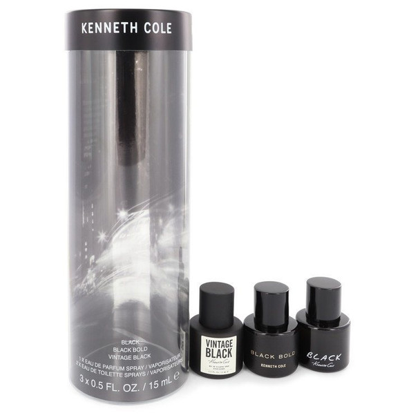 Kenneth Cole by Kenneth Cole Gift Set -- 0.5 oz Kenneth Cole Black MIni EDT Spray + 0.5 oz Kenneth Cole Black Mini EDP Spray + 0.5 oz Kenneth Cole Vintage Black Mini EDT Spray