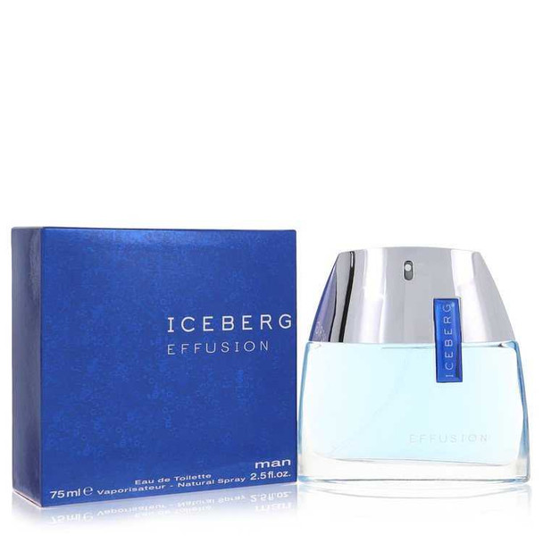 Iceberg Effusion Eau De Toilette Spray 2.5 oz by Iceberg, blue and silver packaging.