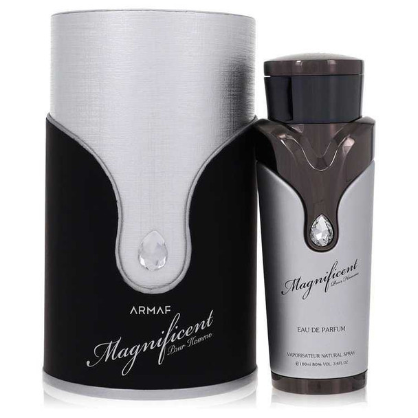 Armaf Magnificent Eau De Parfum Spray 3.4 oz bottle and packaging by Armaf brand.