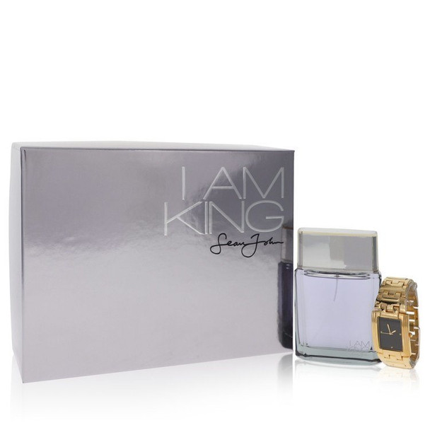 I Am King by Sean John Gift Set -- 3.4 oz Eau De Toilette Spray + Watch