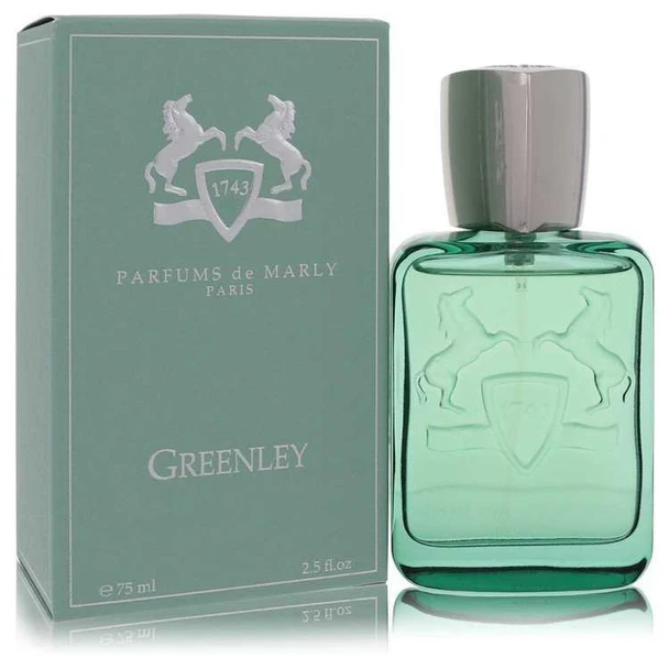 Greenley by Parfums De Marly Eau De Parfum Spray, Unisex, 4.2 oz, Green Bottle.