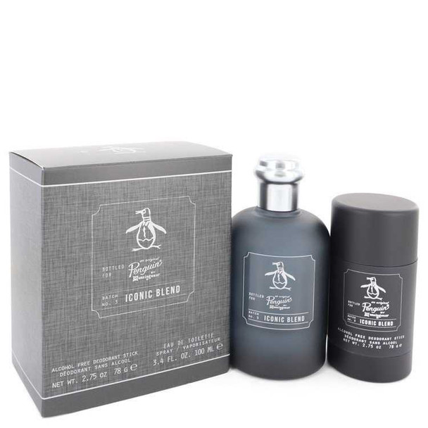 Original Penguin Iconic Blend by Original Penguin Gift Set -- 3.4 oz Eau De Toilette Spray + 2.75 oz Deodorant Stick