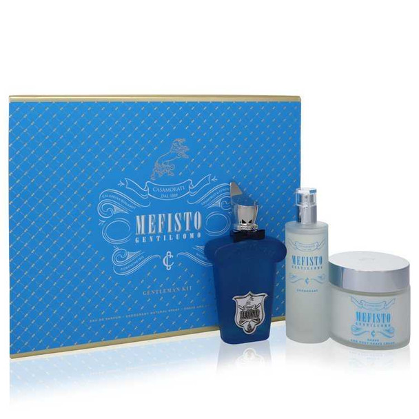 Mefisto Gentiluomo by Xerjoff Gift Set -- 3.4 oz Eau De Parfum Spray + 3.4 oz Deodorant Spray + 6.7 oz Shave and Post Shave Cream product image at NuMercy