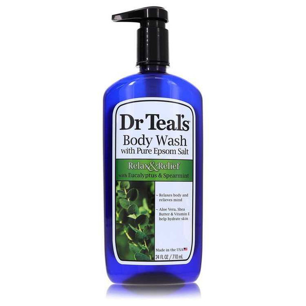 Dr Teal's Body Wash With Pure Epsom Salt by Dr Teal's Relax and Relief Body Wash with Eucalyptus and Spearmint 24 oz
