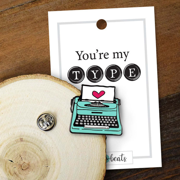 Lifebeats You're My Type Enamel Typewriter Pin
