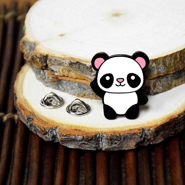 Lifebeats Panda Rise Above Enamel Pin on Mini Card