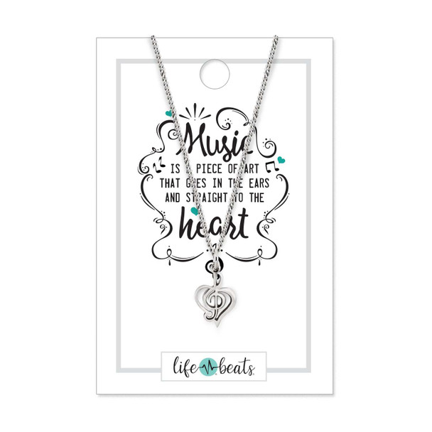 Lifebeats Song of the Heart - Silver Finish Necklace Lifebeats Song of the Heart - Silver Finish Necklace