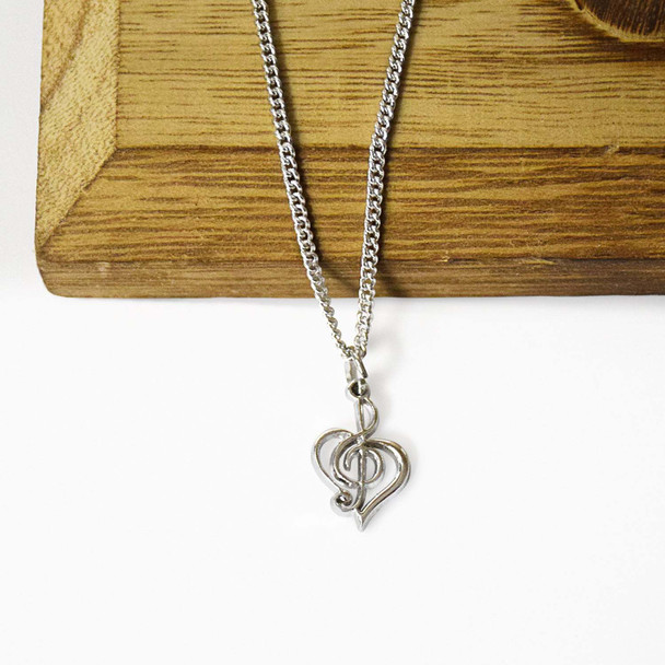 Lifebeats Song of the Heart - Silver Finish Necklace Lifebeats Song of the Heart - Silver Finish Necklace