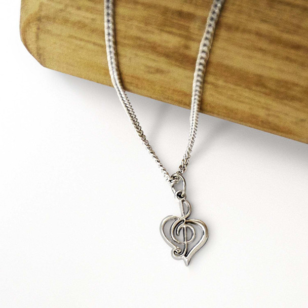 Lifebeats Song of the Heart - Silver Finish Necklace Lifebeats Song of the Heart - Silver Finish Necklace