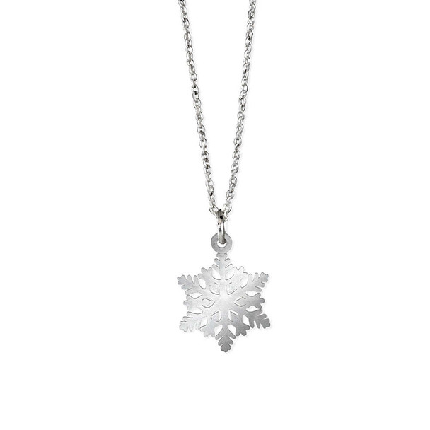 Lifebeats Kindness Dainty Snowflake Necklace - Silver Finish