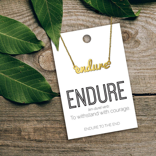 Lifebeats Endure To The End - Endure Script Necklace