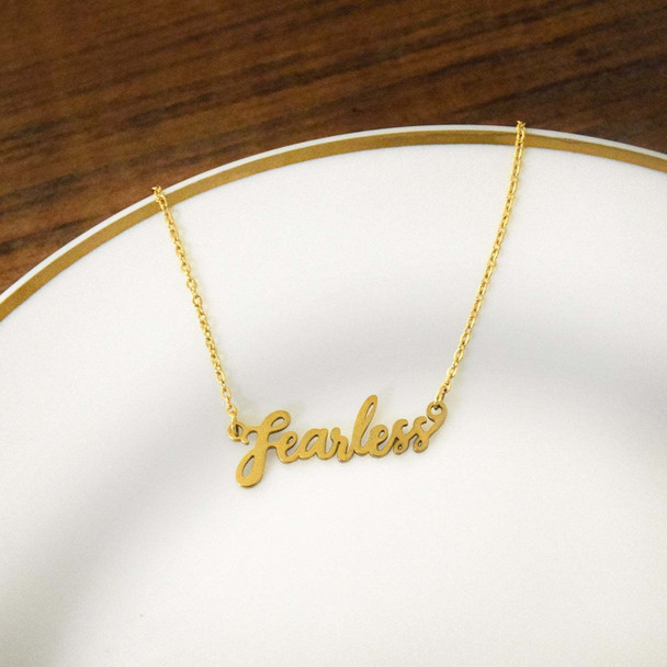 Lifebeats Fearless Script or Word Necklace