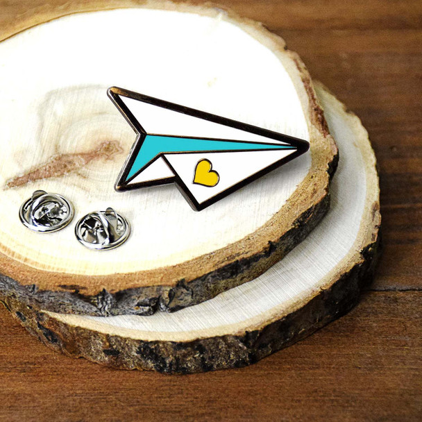 Lifebeats Paper Airplane Enamel Pin