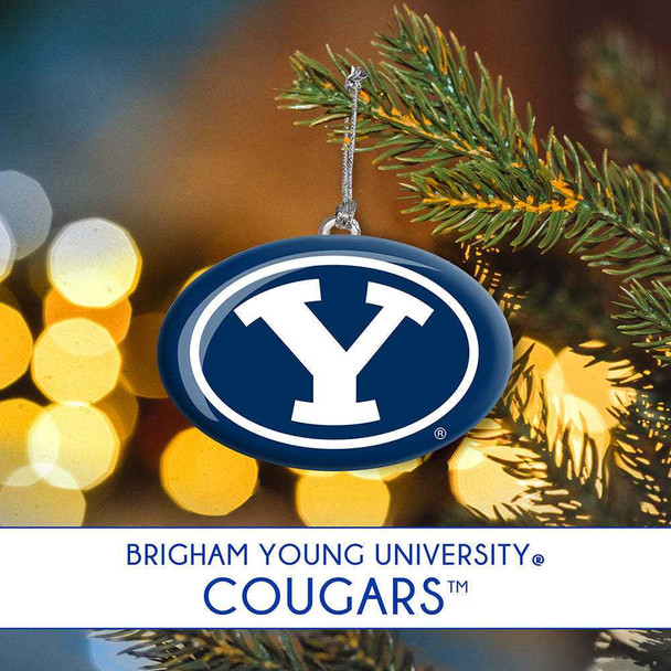 BYU Cougars Glass Y Logo Ornament
