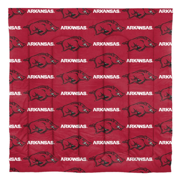 Arkansas Razorbacks Rotary Queen Bed in a Bag Set