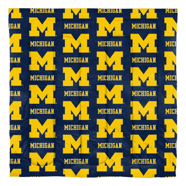 Michigan Wolverines Rotary Queen Bed in a Bag Set