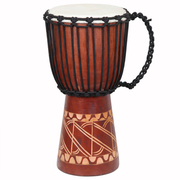 X8 Drums Tribal Carved Djembe Drum