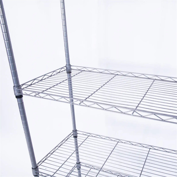 5-Shelf Adjustable; Heavy Duty Storage Shelving Unit; Steel Organizer Wire Rack