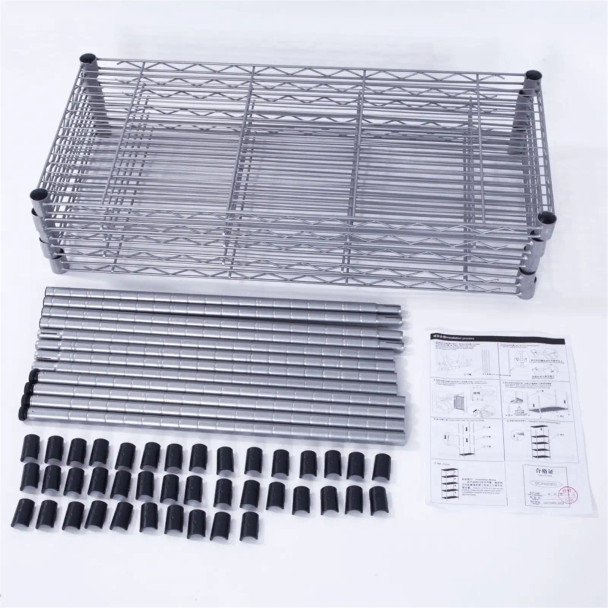 5-Shelf Adjustable; Heavy Duty Storage Shelving Unit; Steel Organizer Wire Rack