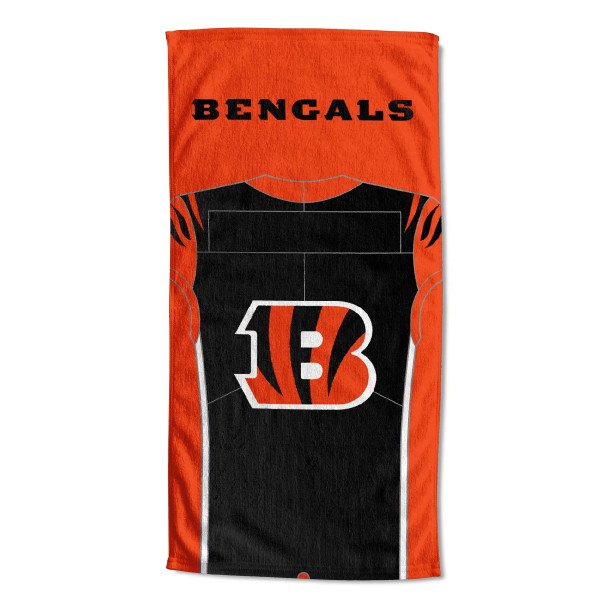 Cincinnati Bengals NFL Jersey Personalized Beach Towel 