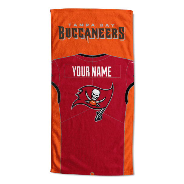 Tampa Bay Buccaneers NFL Jersey Personalized Beach Towel
