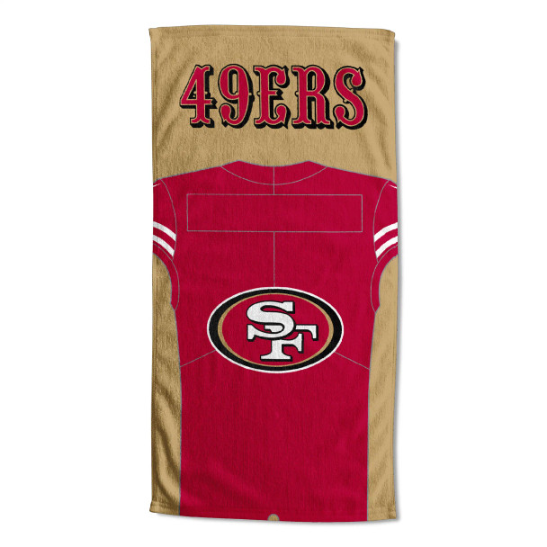 San Francisco 49ers NFL Jersey Personalized Beach Towel