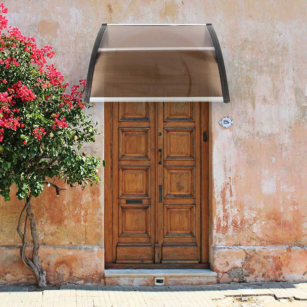 40" x  40" Back Door Canopy Polycarbonate Window Door Awning Outdoor Patio Shelter product image at NuMercy