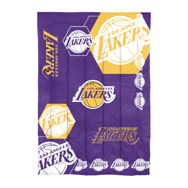 Los Angeles Lakers NBA 'Hexagon' Twin Comforter and Sham Set