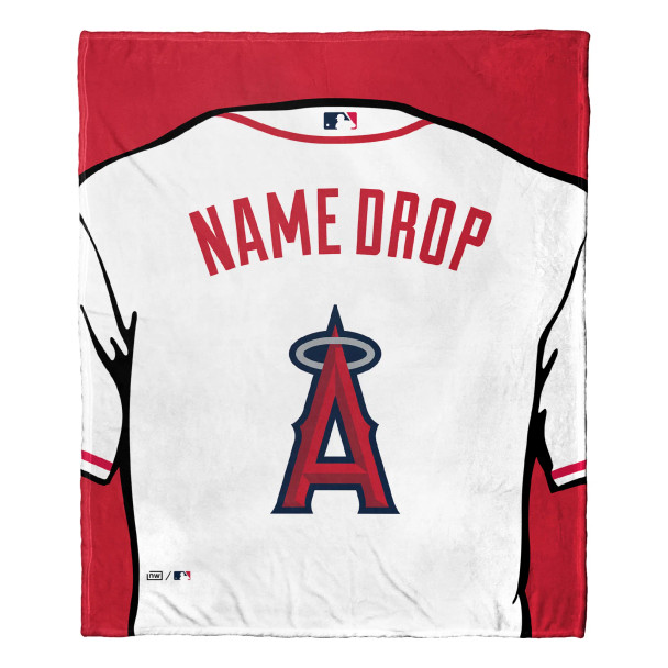 Los Angeles Angels MLB Jersey Personalized Silk Touch Throw Blanket