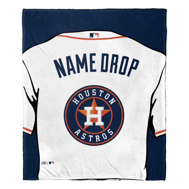 Houston Astros MLB Jersey Personalized Silk Touch Throw Blanket
