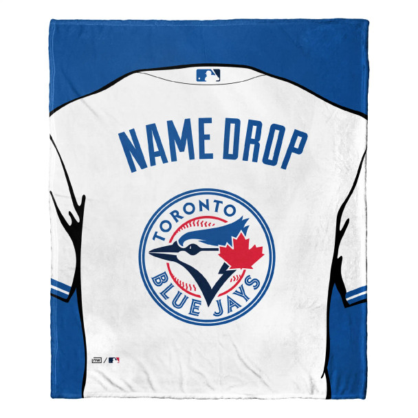 Toronto Blue Jays MLB Jersey Personalized Silk Touch Throw Blanket