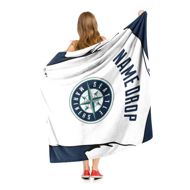 Seattle Mariners MLB Jersey Personalized Silk Touch Throw Blanket