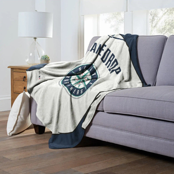 Seattle Mariners MLB Jersey Personalized Silk Touch Throw Blanket