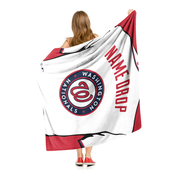 Washington Nationals MLB Jersey Personalized Silk Touch Throw Blanket