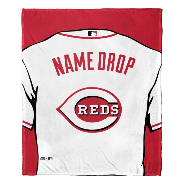 Cincinnati Reds MLB Jersey Personalized Silk Touch Throw Blanket