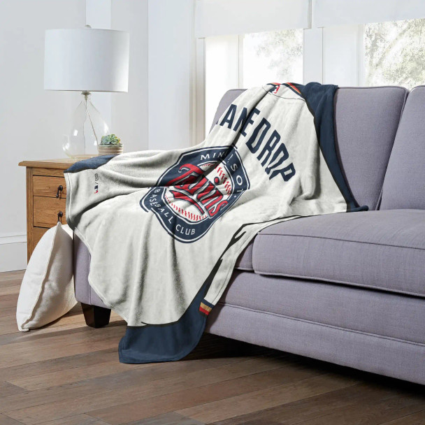 Minnesota Twins MLB Jersey Personalized Silk Touch Throw Blanket