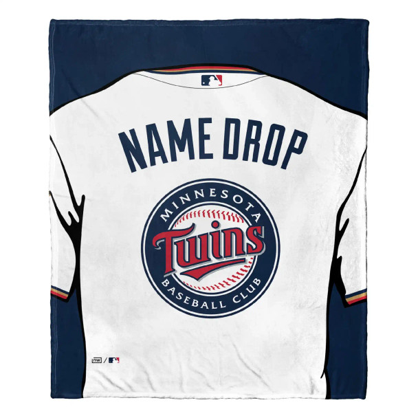 Minnesota Twins MLB Jersey Personalized Silk Touch Throw Blanket