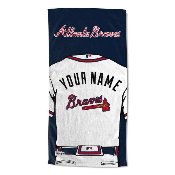 Atlanta Braves MLB Jersey Personalized Beach Towel